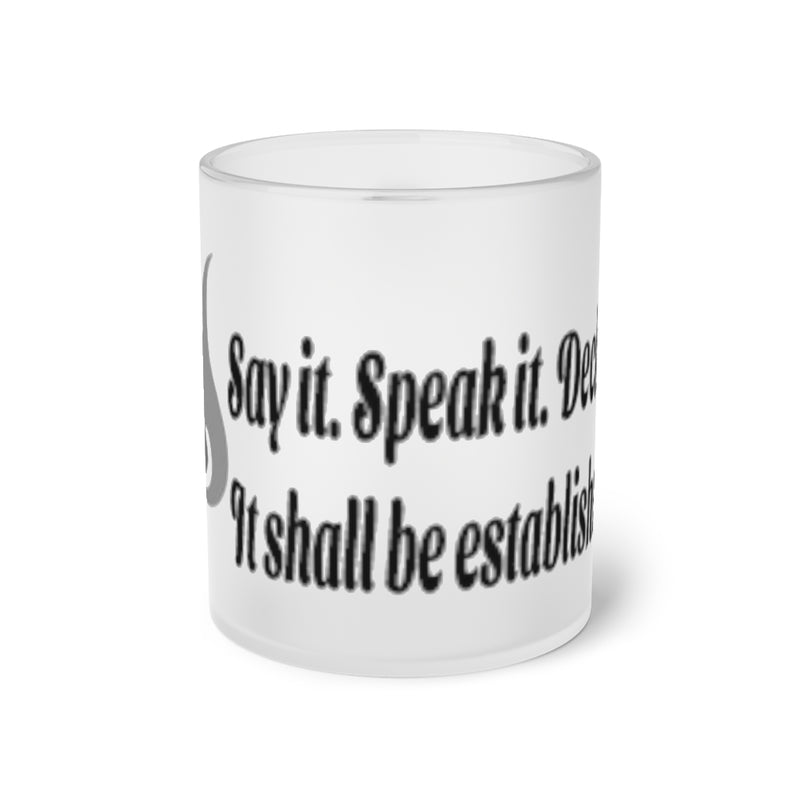 Power of Words Frosted Glass Mug