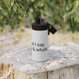 My Confession Stainless Steel Water Bottle, Sports Lid