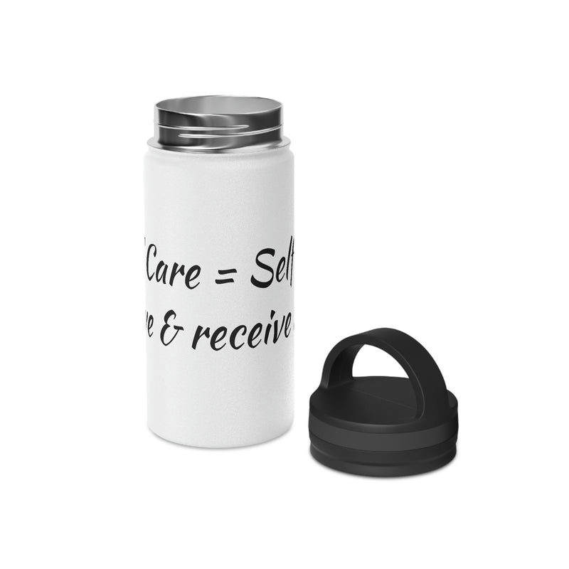 Self Care Stainless Steel Water Bottle, Handle Lid