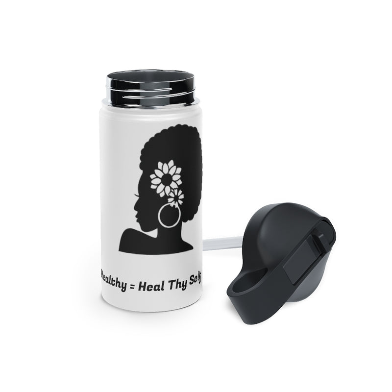 Heal Thyself Stainless Steel Water Bottle, Standard Lid