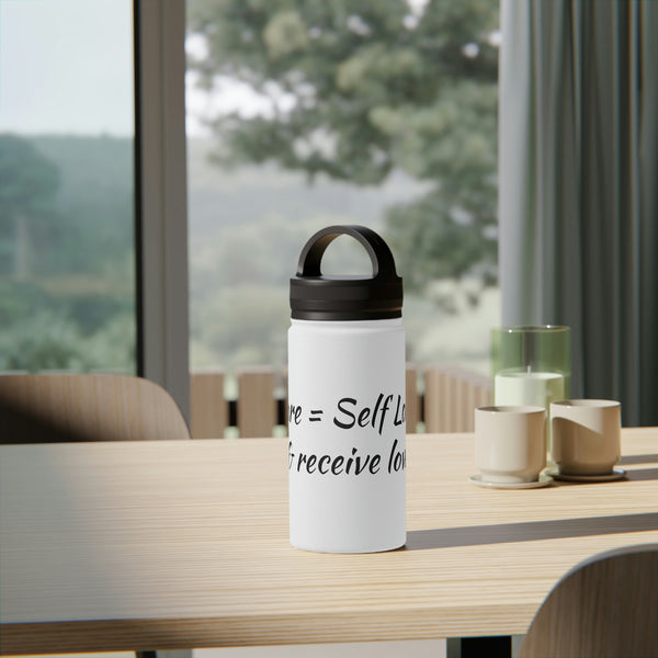 Self Care Stainless Steel Water Bottle, Handle Lid