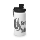 Power of Words Stainless Steel Water Bottle, Sports Lid