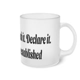 Power of Words Frosted Glass Mug