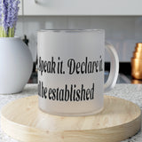 Power of Words Frosted Glass Mug