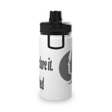 Power of Words Stainless Steel Water Bottle, Sports Lid